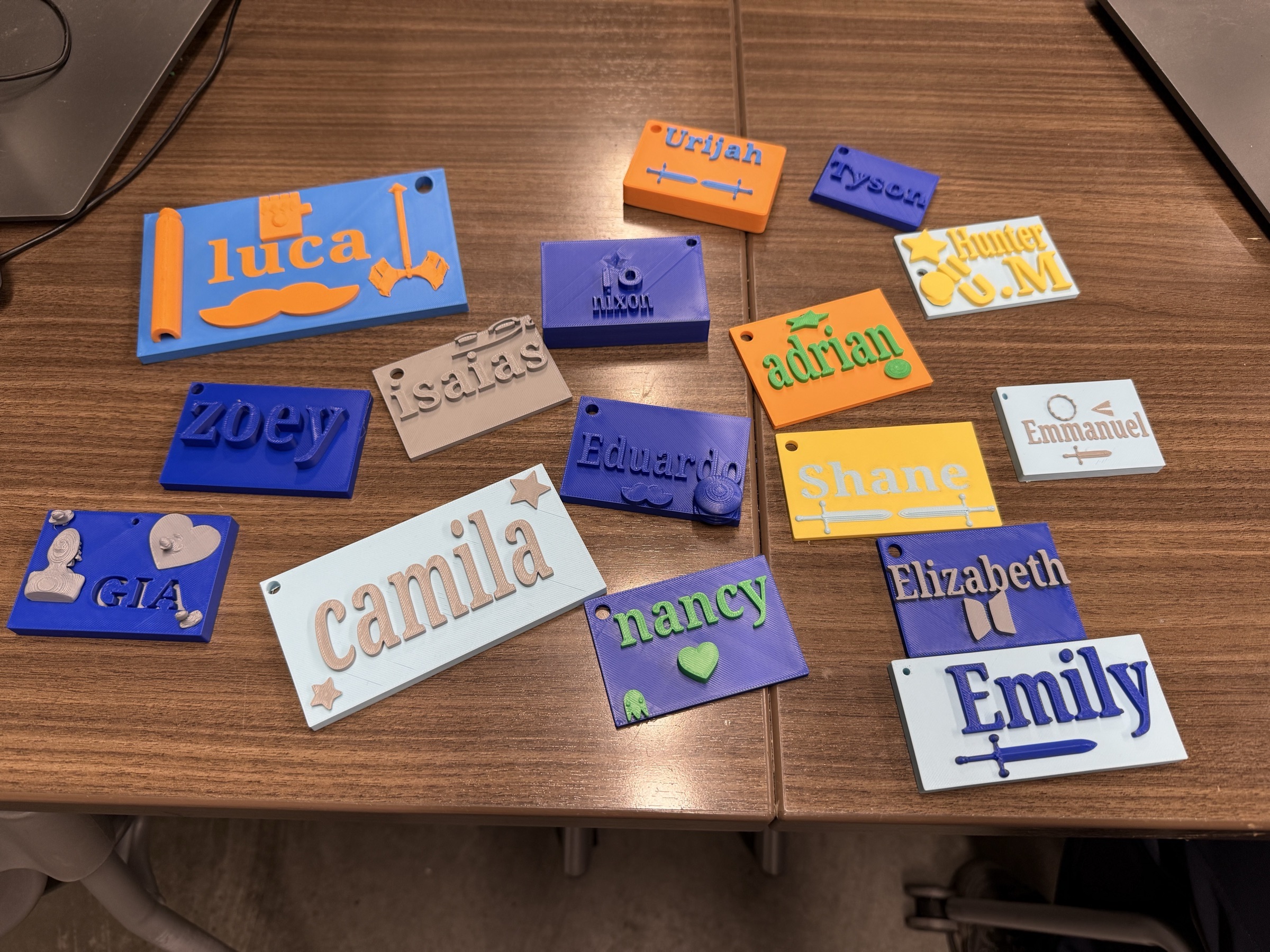 Finished student keychains