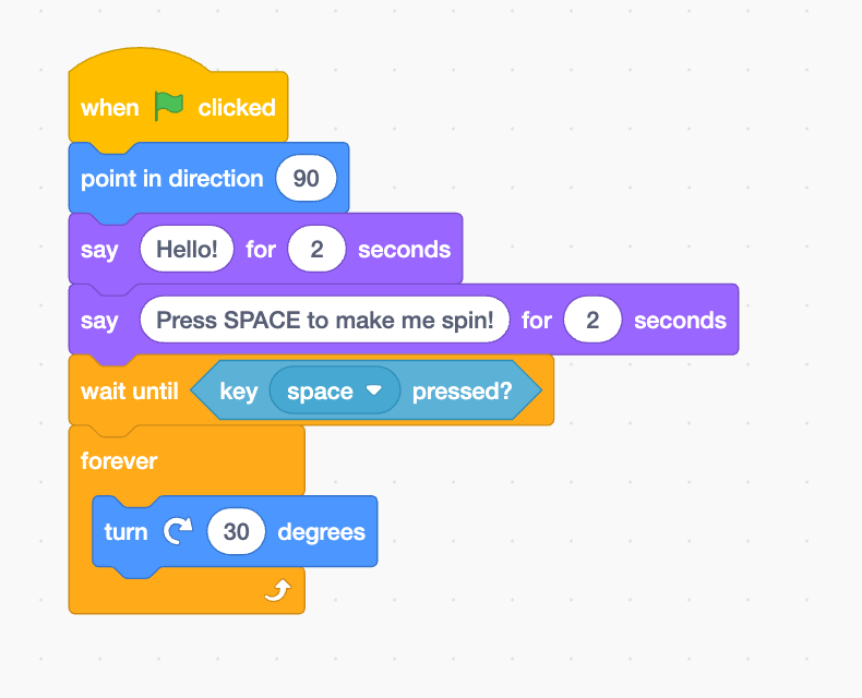 Scratch code blocks
